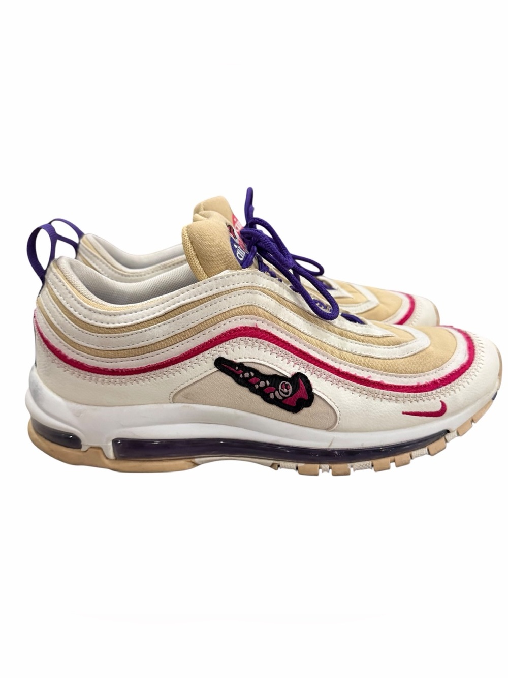 Nike Mens 9.5 Air Max 97 SE Sprung Cream Sesame Purple DH4759-200 S5